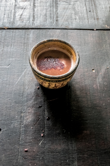 A cup of a taste of drinking chocolate in a mix the ancient Mesoamericans might have drunk NotSoSAHM